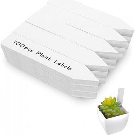 100 étiquettes réutilisables en plastique pour plantes de jardin, étiquettes pour semis de plantes d'intérieur et d'extérieur (2 x 10 cm), étiquettes pour herbes aromatiques, fleurs et légumes (1/5)