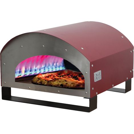 Forno a gas per pizze in acciaio inox da esterno con piedi pieghevoli "Made in Italy" -Bordeaux (1/5)