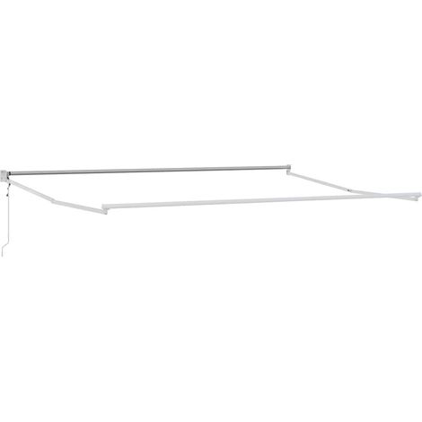 Maison Exclusive - Telaio per tende da sole retrattile Bianco 500 × 300 cm