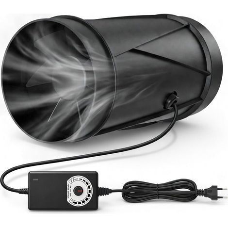 Extracteur D’air 150 mm, Ventilateur De Conduit 587 m³/h Avec Variateur De Vitesse 22W Économie D’énergie 3000 RPM Silencieux Ventilateur En Ligne Pour Tente De Culture Sous-sol Cuisine Salle (1/5)