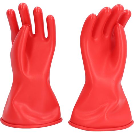 Gants isolants pour électricien 2,5 kV, polyvalents, à sécurité renforcée, en latex, pour monteurs de lignes, haute tension, pour équipements électriques, taille industrielle 8 (1/5)