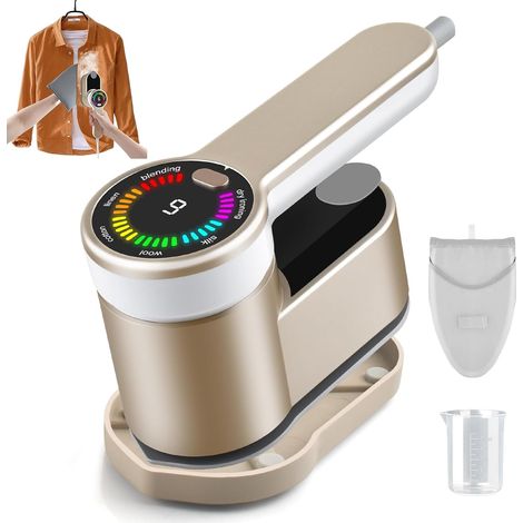 Fer a Repasser Voyage Steamer Defroisseur Vapeur Vertical 2 in 1 Défroisseur Repassage Verticaux Steam Main Repasseur Portable Chemise Mini Vetement Leger Machine Portative 1200W +Gant de repassage (1/4)