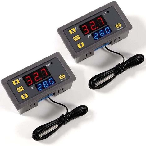Stück W3230 AC 110V-220V Digitaler Temperaturregler, 20A LED-Anzeige, Thermostat-Steuerschalter mit 10K NTC-Sensor, Bereich -50℃ bis 110℃ - Crezuo