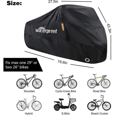 Housse de vélo imperméable extérieure avec trou pour cadenas-Online Store (1/3)