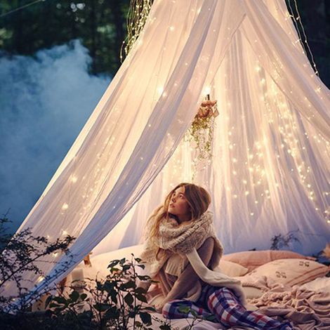Guirlande lumineuse solaire féérique pour décorations saisonnières de mariages et fêtes en extérieur (1/5)