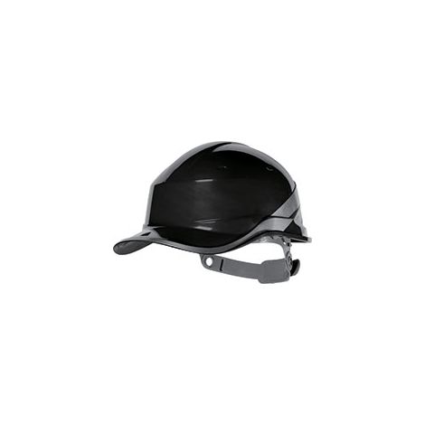 Delta Plus – Casque de chantier noir norme EPI – Coque ABS légère – Ajustable 53-63 cm – Vision verticale améliorée – DIAM5NO