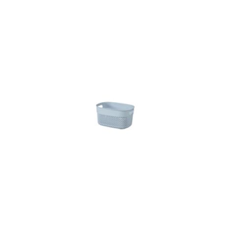 Contenitore kis filo baskets XS stone blu cm23,5x17,5x12h