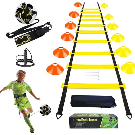 Football Training Kit, Children's Football Training Plot, Rhythm Ladder, Football Belt Training, Skipping Rope, Football Equipment Football Gifts for Children and Adults (1/5)