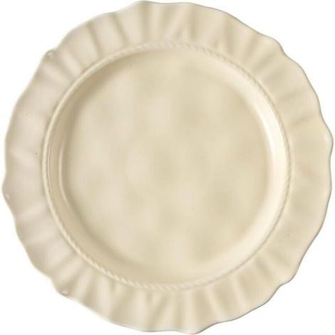 Plat de service de qualité supérieure, assiette en céramique simple, assiette à légumes, assiette de style occidental, assiette à steak, assiette à dessert, assiette à fruits, plateau de service de 22 (1/4)