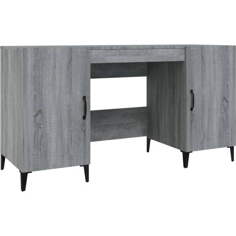 Maison Exclusive - Schreibtisch Grau Sonoma 140x50x75 cm Holzwerk