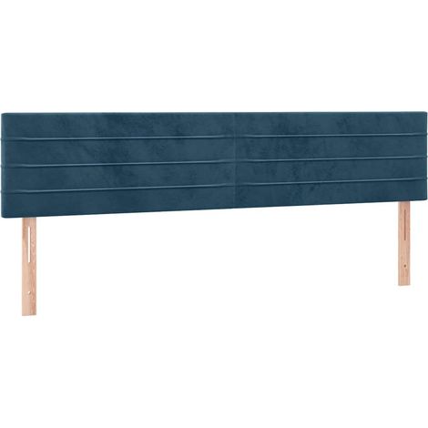 Maison Exclusive - Kopfteile Dunkelblau 200x5x78/88 cm Samt (1/5)