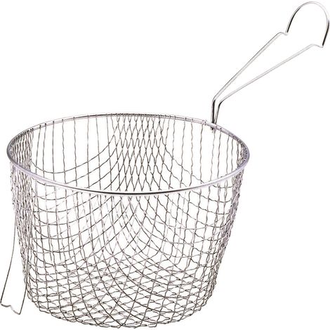 Kitchen Craft KCCHIPDP Cestello Profondo per Frittura, ⌀ 20 cm, Acciaio Inossidabile, Argento (1/3)
