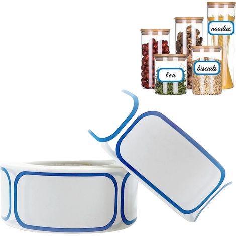Selbstklebende ablösbare Etiketten, ideal für die Lebensmittelaufbewahrung, anpassbares Design, 3rollen (1/2)