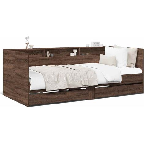 Maison Exclusive - Sofá cama con cajones sin colchón roble marrón (1/5)