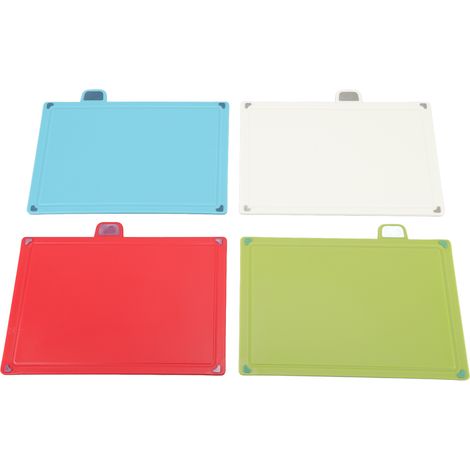 Planche à Découper en Plastique Souple avec Support de Rangement, 4 Couleurs Codées (1/5)