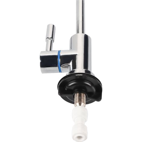 Grifo de agua cromado RO de 1/4 de pulgada, grifo con filtro de agua, sistema de filtración por ósmosis inversa, molinillo, aluminio (1/5)