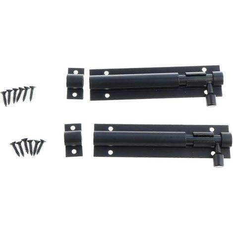 loquets noirs de 10 cm + 12 vis