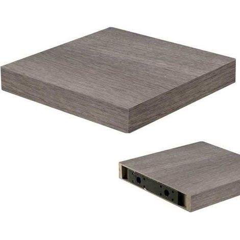 Mensola Parete Quadrata Scaffale 25x25x4cm Libreria Legno MDF Olmo Moderna