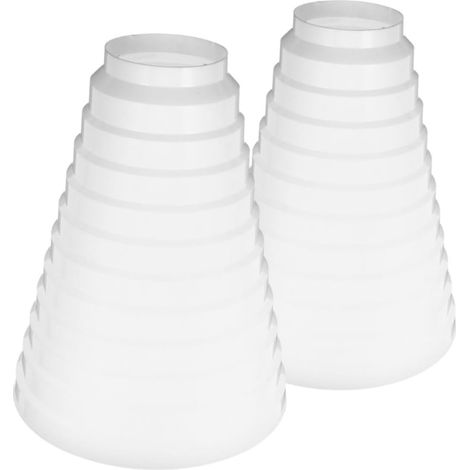 Lot De 2 Connecteurs De Conduit Pour Extracteur De Hotte 7 À 20 Cm Réducteur De Tuyau Pour Système De Ventilation (1/5)