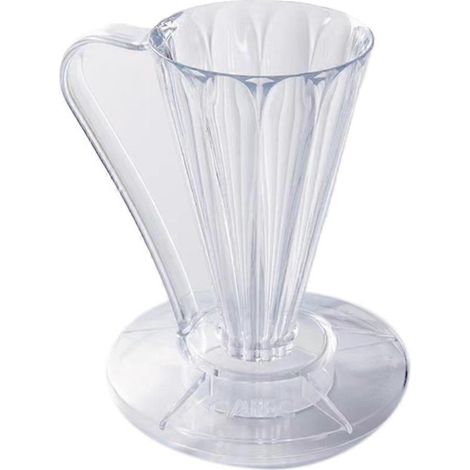 Filtre à café en forme de pétale, en papier filtre, dosette 27 degrés, une portion, infusion manuelle, transparent (1/5)