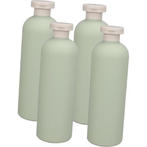 Pieces Green Shampoo and Conditioner Bottles for Bathroom