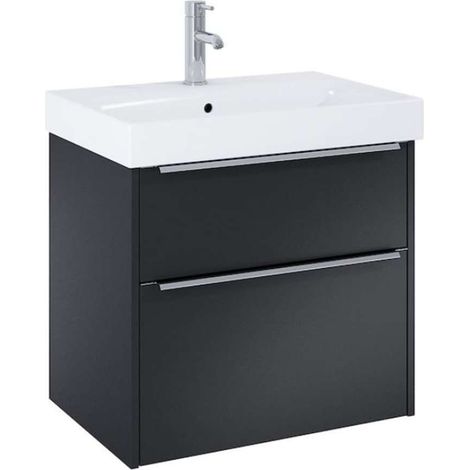 Jika Pure - Mobile lavabo, 60x54x42 cm, 2 cassetti, nero opaco H40B2324023532