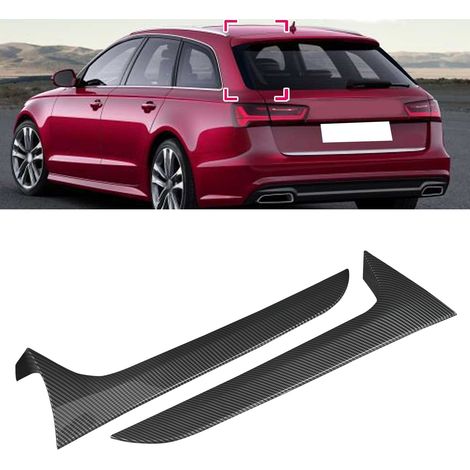 Modifications pour Audi A6 C7 Allroad TDI Quattro Avant (2012-2018) : ailerons latéraux de lunette arrière style fibre de carbone