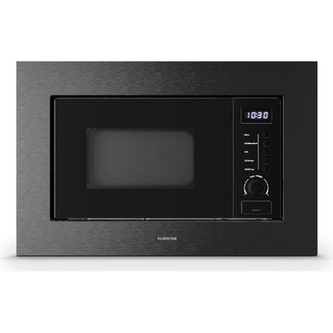 Klarstein Verosteel - Forno a microonde da incasso con grill Grill: 800 W Microonde: 700 W 60 cm