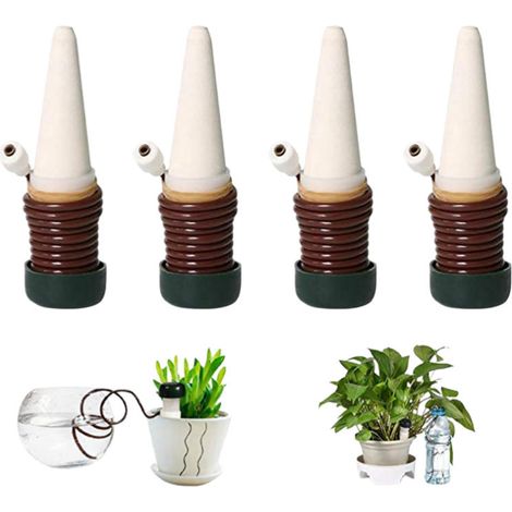 Distributeur d'irrigation automatique en céramique pour plantes - 4 pièces (1/5)