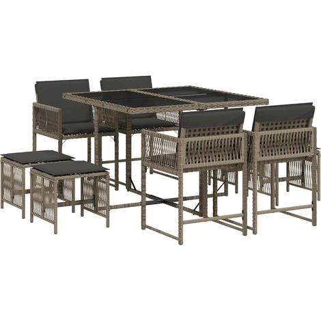 Garden Dining Set Grey, Dark Grey, Black vidaXL (1/5)