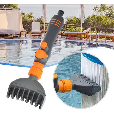 [JAMAIS UTILISÉ]Filtre de piscine à main en ABS réglable, brosse de nettoyage pour baignoire (1/5)