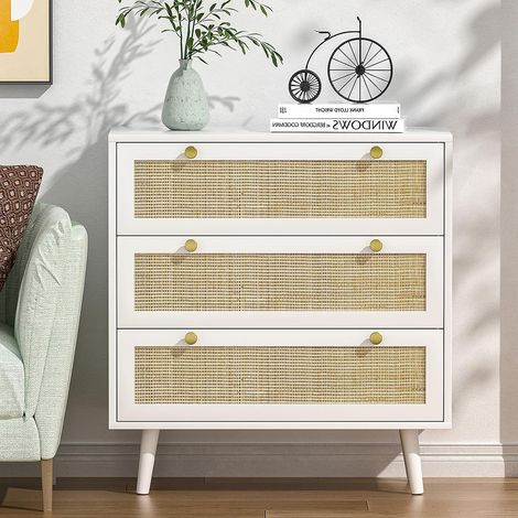 Commode en Rotin Chambre Adulte et 3 Tiroirs pour Salon (1/5)