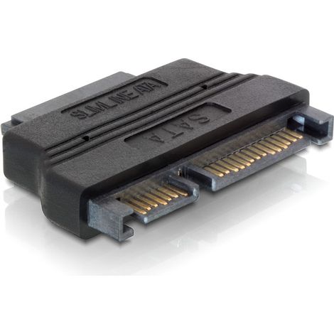 Adaptador SATA 22pin Macho  Slim SATA hembra 5V