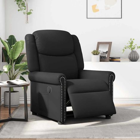 Maison Exclusive - Relaxsessel Elektrisch Glänzend Schwarz Kunstl (1/5)