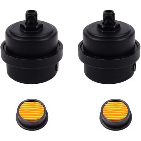 Deux filtres silencieux en plastique de 12 mm, adaptés aux compresseurs d'air. (1/5)