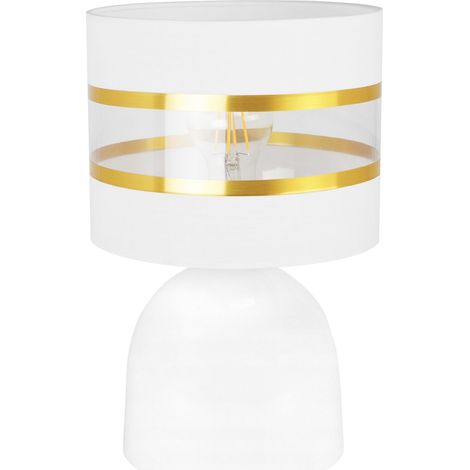 Nachttischlampe, eleganter goldener Lampenschirm, 20 cm (1/5)