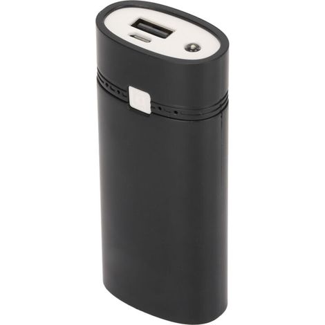 Universelles DIY-Powerbank-Gehäuse mit 2x18650-Ladegeräten für Smartphones – Schwarz (1/4)