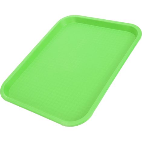 Petit plateau rectangulaire résistant en PP épais, antidérapant, assiette rapide chinoise verte (1/5)