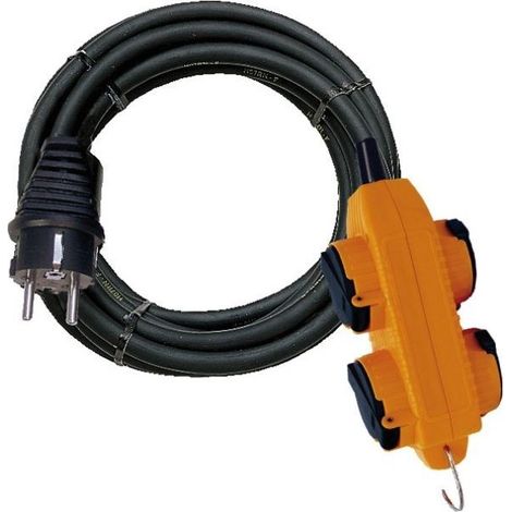 Verlängerungskabel Powerblock 4 Steckdosen Mit Klappe 5 Meter H07RN-F 3G2,5 mm²