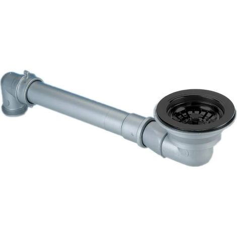Piletta per lavello senza troppopieno, diametro 114,3 mm, ferro nero satinato PVD (1/3)