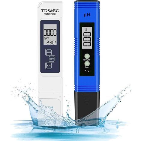 Misuratore digitale combinato di pH e TDS, tester di pH con precisione di lettura di 0,05 pH +/- 2%. Tester TDS, tester di qualità dell'acqua per acqua potabile/piscine/acquari/piscine (per la produzi (1/4)
