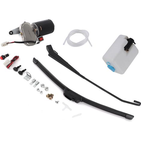Elektrischer Scheibenwischer-Bausatz mit Motor, Wischerarm, Wasserauslauf, Behälter und Schlauch für UTV/ATV (1/5)