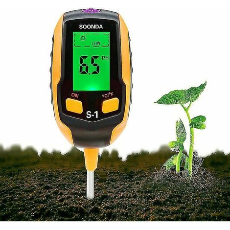 Testeur de pH du sol 4 en 1, hygromètre, testeur de pH du sol pour plantes (1/4)