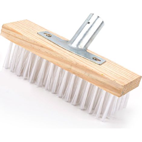 Brosse de sol en nylon à poils résistants, tête de rechange pour escaliers, terrasse, dalles et pont, 20 cm / 7,9 pouces, usage intensif, remplacement universel (1/5)