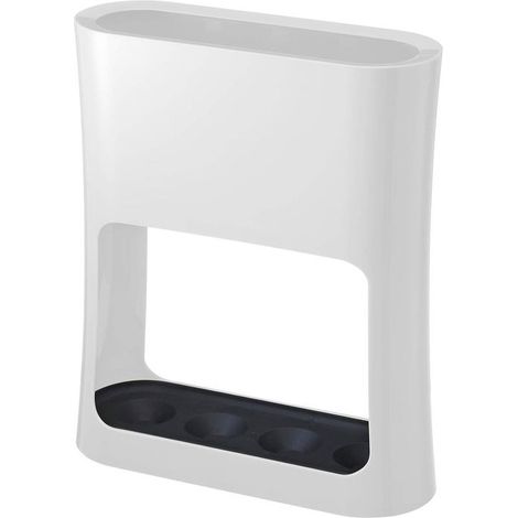 Pied de parasol ovale blanc, support robuste pour vos parasols (1/4)