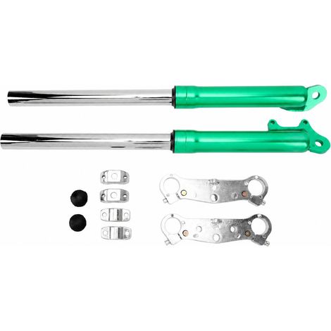 Horquilla delantera con amortiguador fabricada en aleación metálica para minimotos todoterreno de 47 cc y 49 cc de 2 tiempos. (1/5)