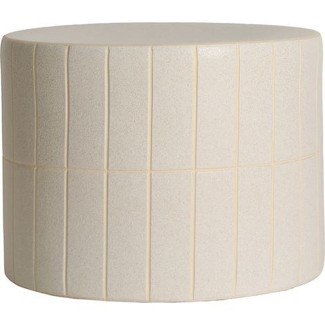 Table d'appoint ronde en céramique mate - beige mat (1/4)