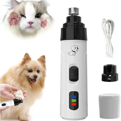 Coupe-ongles électriques pour animaux de compagnie - Coupe-ongles électriques rechargeables pour animaux de petite et moyenne taille (1/5)