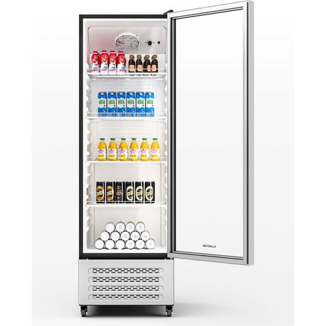 Klarstein GrandCooler nevera para bebidas  306 L  iluminación LED  con ruedas  4 estantes (1/5)