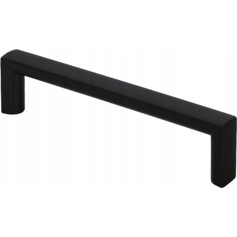 Maniglia per mobili, nera opaca, quadrata, 10,3 cm (1/2)